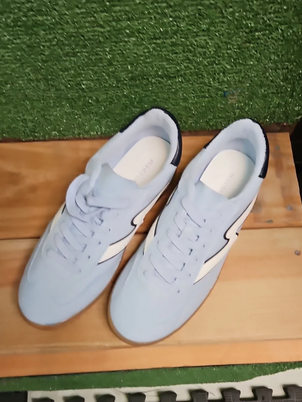 Madden Girl Light Blue Sneakers with White Accent